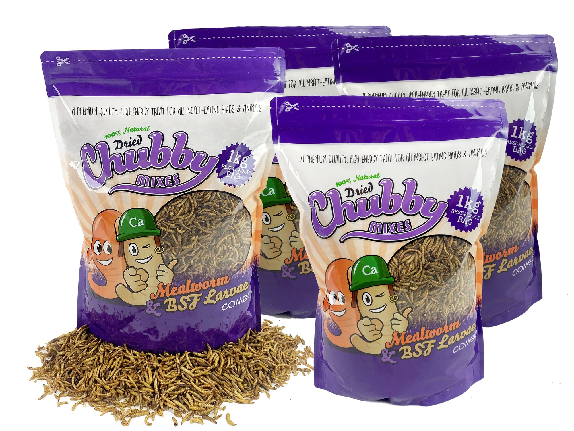 4Kg Chubby Dried Mealworm & Black Soldier Fly Mix