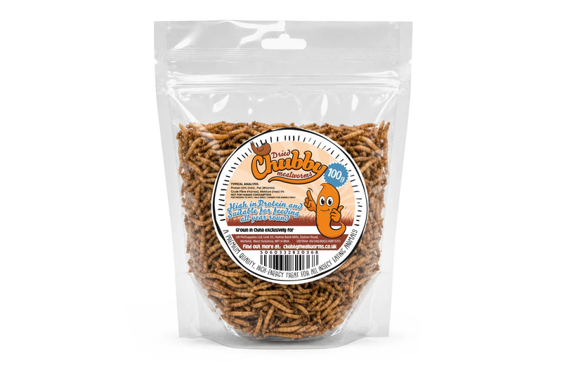 100g Chubby Dried Mealworms