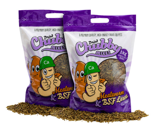 2Kg Chubby Dried Mealworm & Black Soldier Fly Mix