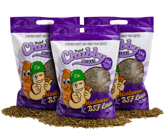 3Kg Chubby Dried Mealworm & Black Soldier Fly Mix